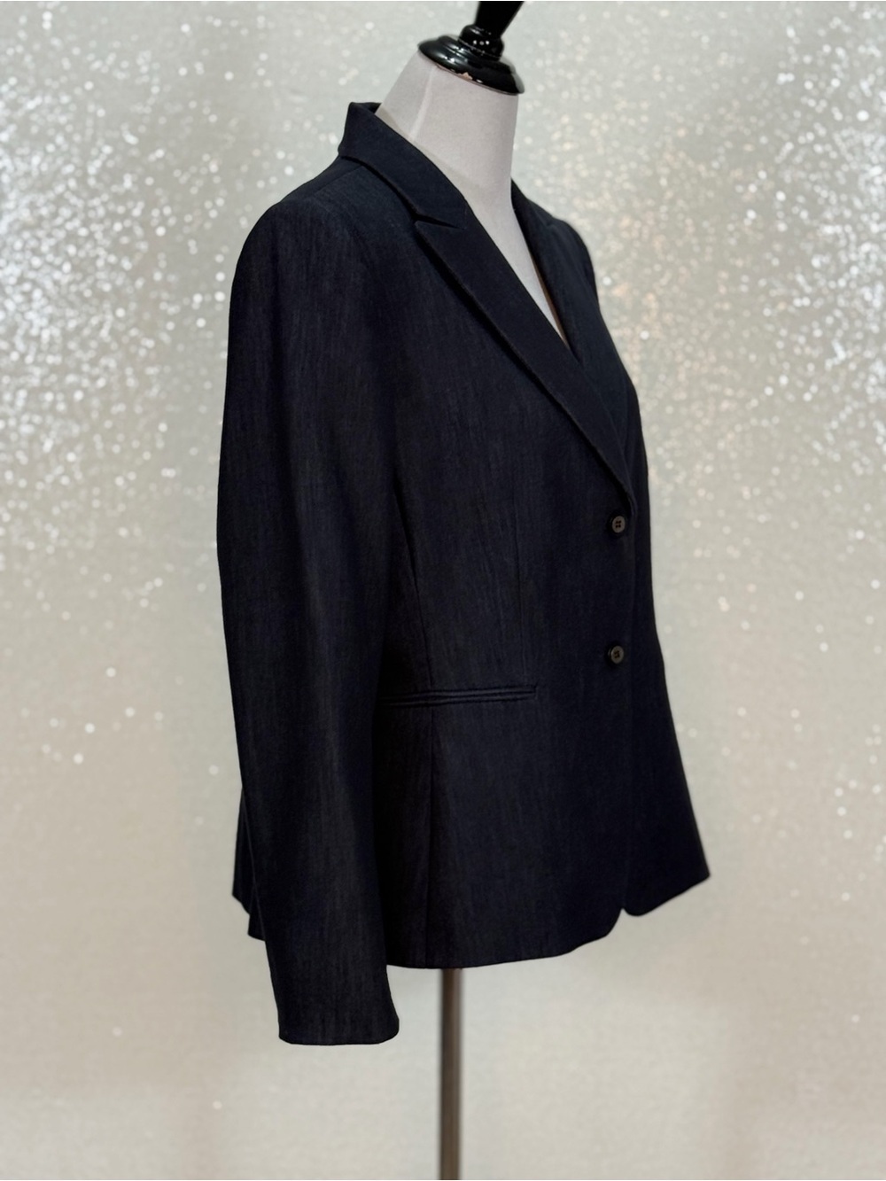 Alex Marie Blazer Jacket Women’s Size 14 Dark Blue Denim Look Tailored Lined - Picture 7 of 16